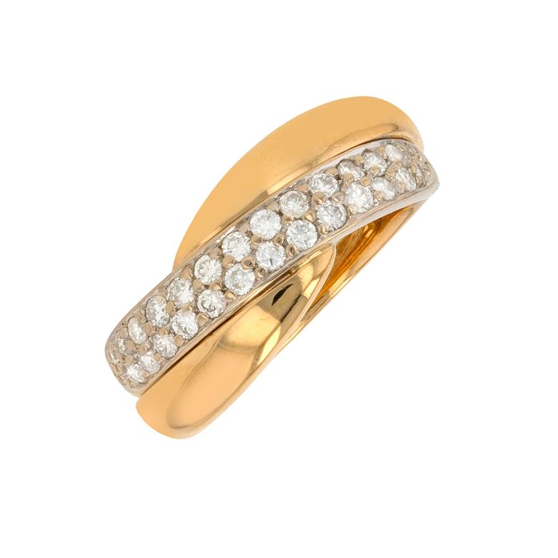 Bague diamants 0.52 carat 2 ors 7.12g Comme neuf -  reconditionné disponible sur Gemme Les Bijoux